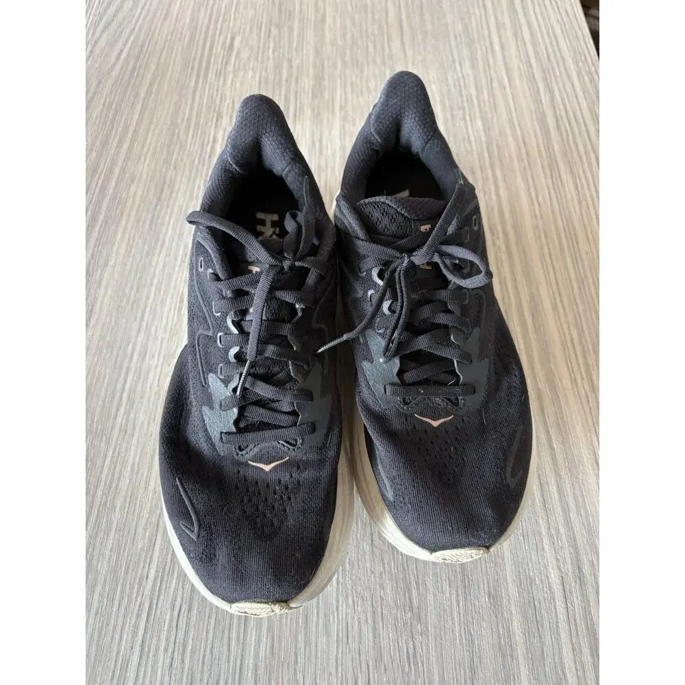 HOKA Clifton 10 Women’s Running Shoes Black Rose Gold Size 8.5B EU 40